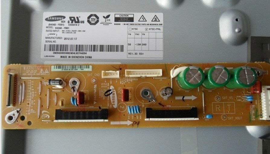 Samsung 43" PN43E450A1FXZA LJ92-01852A V.2 Plasma X Buffer Board - Click Image to Close